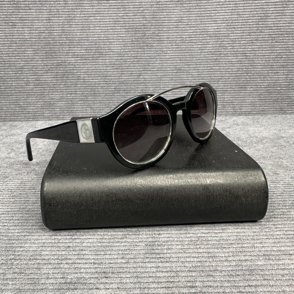 Giorgio Armani AR 8036 Steampunk Black Round Sunglasses Made In Italy 47[]23 140